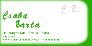 csaba barla business card
